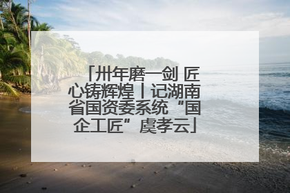 卅年磨一剑 匠心铸辉煌丨记湖南省国资委系统“国企工匠”虞孝云