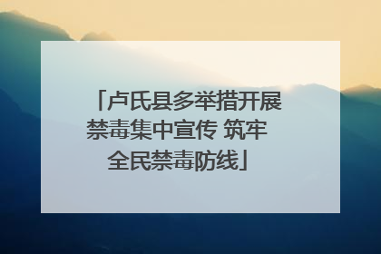 卢氏县多举措开展禁毒集中宣传 筑牢全民禁毒防线
