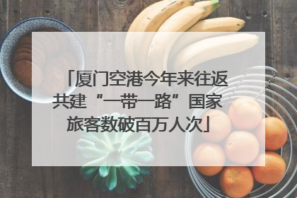厦门空港今年来往返共建“一带一路”国家旅客数破百万人次