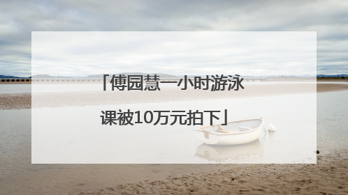 傅园慧一小时游泳课被10万元拍下