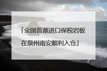 全国首票进口保税岩板在泉州南安顺利入仓