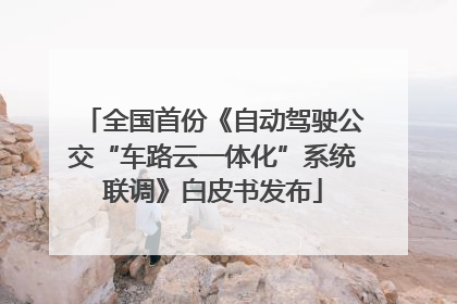 全国首份《自动驾驶公交“车路云一体化”系统联调》白皮书发布