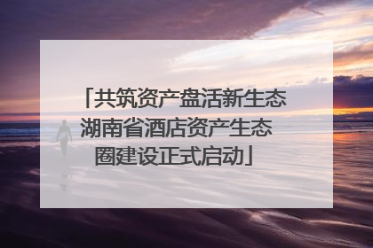 共筑资产盘活新生态 湖南省酒店资产生态圈建设正式启动