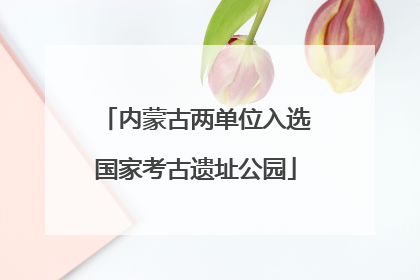 内蒙古两单位入选国家考古遗址公园