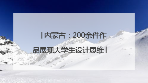 内蒙古：200余件作品展现大学生设计思维