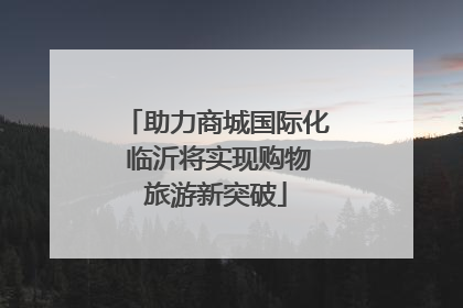 助力商城国际化 临沂将实现购物旅游新突破