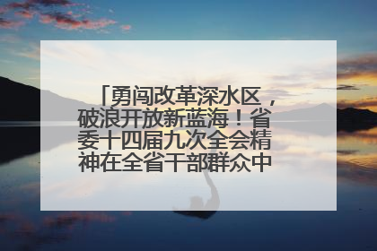 勇闯改革深水区，破浪开放新蓝海！省委十四届九次全会精神在全省干部群众中引发热烈反响