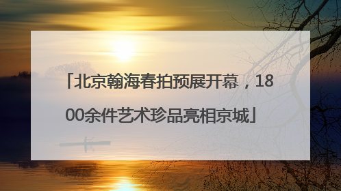 北京翰海春拍预展开幕，1800余件艺术珍品亮相京城