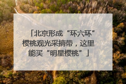 北京形成“环六环”樱桃观光采摘带，这里能买“明星樱桃”