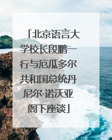 北京语言大学校长段鹏一行与厄瓜多尔共和国总统丹尼尔·诺沃亚阁下座谈