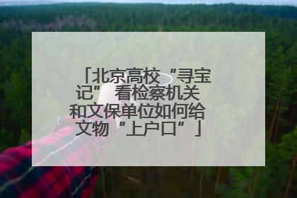 北京高校“寻宝记” 看检察机关和文保单位如何给文物“上户口”