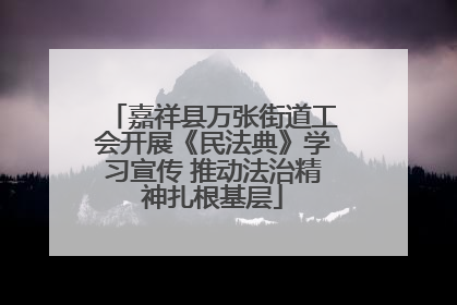 嘉祥县万张街道工会开展《民法典》学习宣传 推动法治精神扎根基层