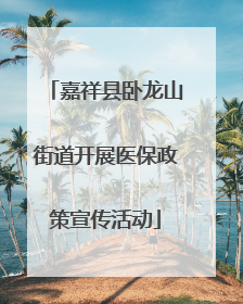 嘉祥县卧龙山街道开展医保政策宣传活动