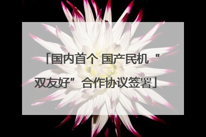 国内首个 国产民机“双友好”合作协议签署