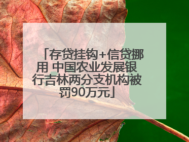 存贷挂钩+信贷挪用 中国农业发展银行吉林两分支机构被罚90万元