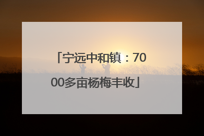 宁远中和镇：7000多亩杨梅丰收
