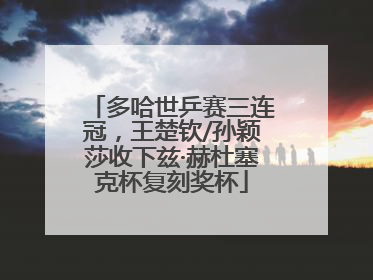 多哈世乒赛三连冠，王楚钦/孙颖莎收下兹·赫杜塞克杯复刻奖杯
