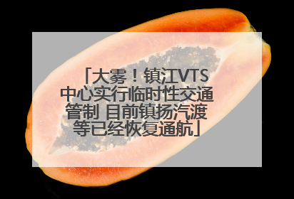 大雾！镇江VTS中心实行临时性交通管制 目前镇扬汽渡等已经恢复通航