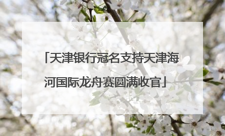天津银行冠名支持天津海河国际龙舟赛圆满收官
