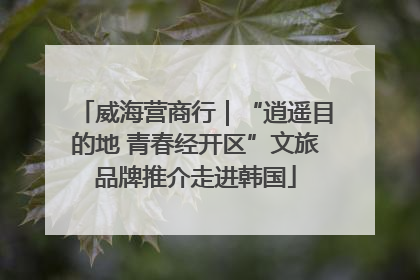 威海营商行｜“逍遥目的地 青春经开区”文旅品牌推介走进韩国