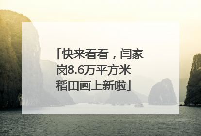 快来看看，闫家岗8.6万平方米稻田画上新啦