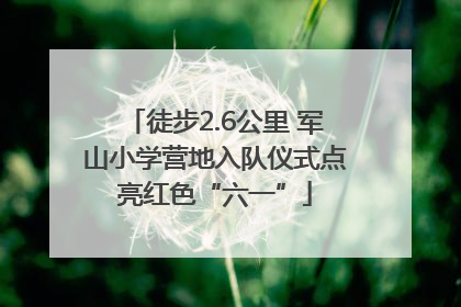 徒步2.6公里 军山小学营地入队仪式点亮红色“六一”