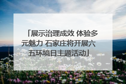 展示治理成效 体验多元魅力 石家庄将开展六五环境日主题活动