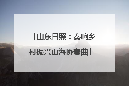 山东日照：奏响乡村振兴山海协奏曲