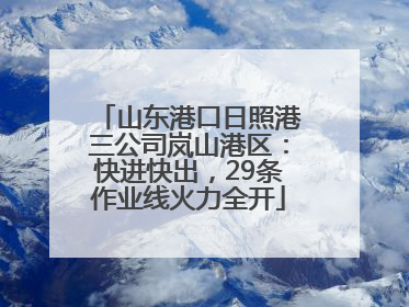 山东港口日照港三公司岚山港区：快进快出，29条作业线火力全开