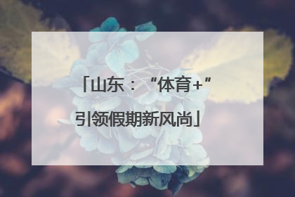 山东：“体育+”引领假期新风尚