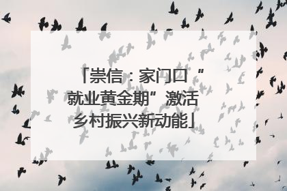 崇信：家门口“就业黄金期”激活乡村振兴新动能