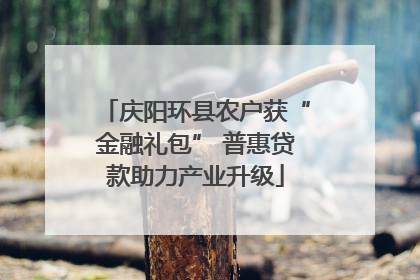 庆阳环县农户获“金融礼包” 普惠贷款助力产业升级