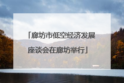 廊坊市低空经济发展座谈会在廊坊举行