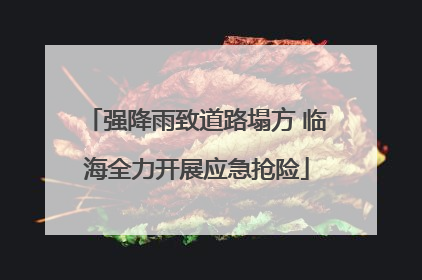 强降雨致道路塌方 临海全力开展应急抢险