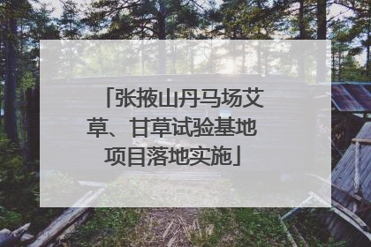 张掖山丹马场艾草、甘草试验基地项目落地实施