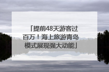 提前48天游客过百万！海上旅游青岛模式展现强大动能