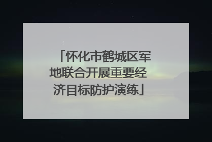 怀化市鹤城区军地联合开展重要经济目标防护演练