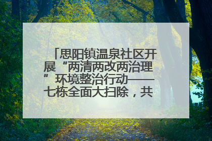 思阳镇温泉社区开展“两清两改两治理”环境整治行动——七栋全面大扫除，共建洁净家园