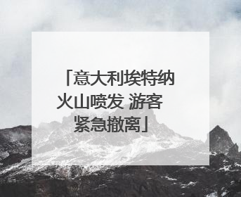 意大利埃特纳火山喷发 游客紧急撤离
