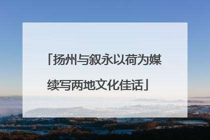 扬州与叙永以荷为媒续写两地文化佳话
