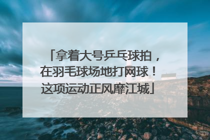 拿着大号乒乓球拍，在羽毛球场地打网球！这项运动正风靡江城
