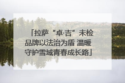 拉萨“卓·吉”未检品牌以法治为盾 温暖守护雪域青春成长路