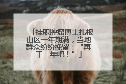 挂职肿瘤博士扎根山区一年期满，当地群众纷纷挽留：“再干一年吧！”