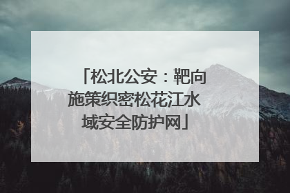 松北公安：靶向施策织密松花江水域安全防护网