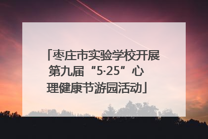 枣庄市实验学校开展第九届“5·25”心理健康节游园活动