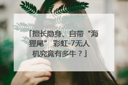 擅长隐身、自带“海狸尾” 彩虹-7无人机究竟有多牛？