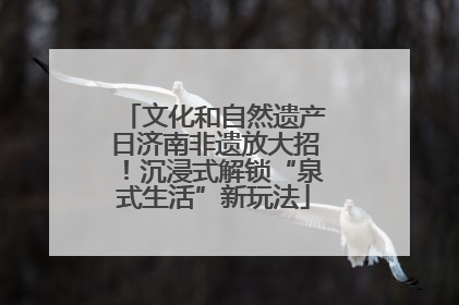 文化和自然遗产日济南非遗放大招！沉浸式解锁“泉式生活”新玩法