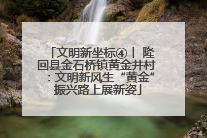 文明新坐标④丨 隆回县金石桥镇黄金井村：文明新风生“黄金” 振兴路上展新姿