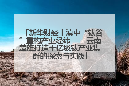 新华财经丨滇中“钛谷”重构产业经纬——云南楚雄打造千亿级钛产业集群的探索与实践