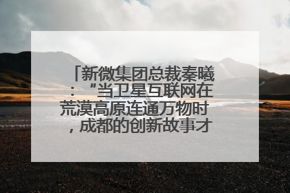新微集团总裁秦曦：“当卫星互联网在荒漠高原连通万物时，成都的创新故事才真正开始”
